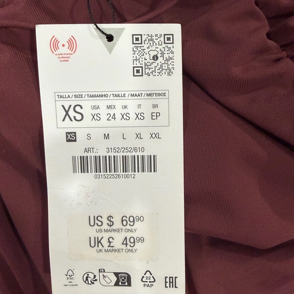 Zara Chocolate Brown Maxi Dress with Rosette Accents - Picture 3 of 3